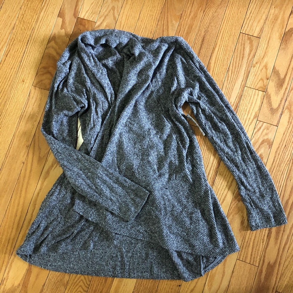 Ribbed Long Cardigan